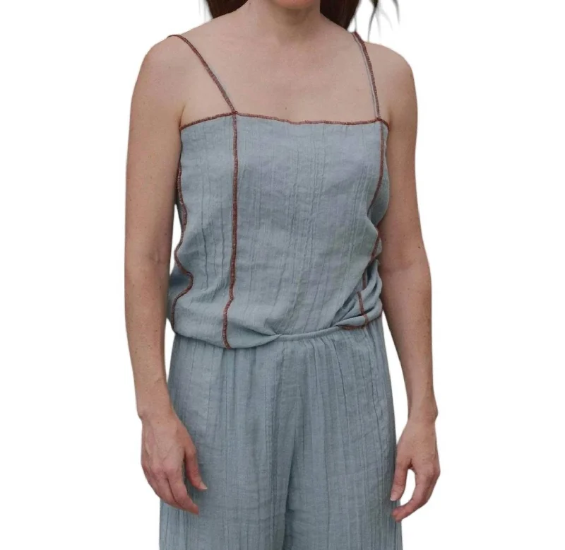 Shok Slip Top In Wuxi Blue Eco Friendly Fashion Sale