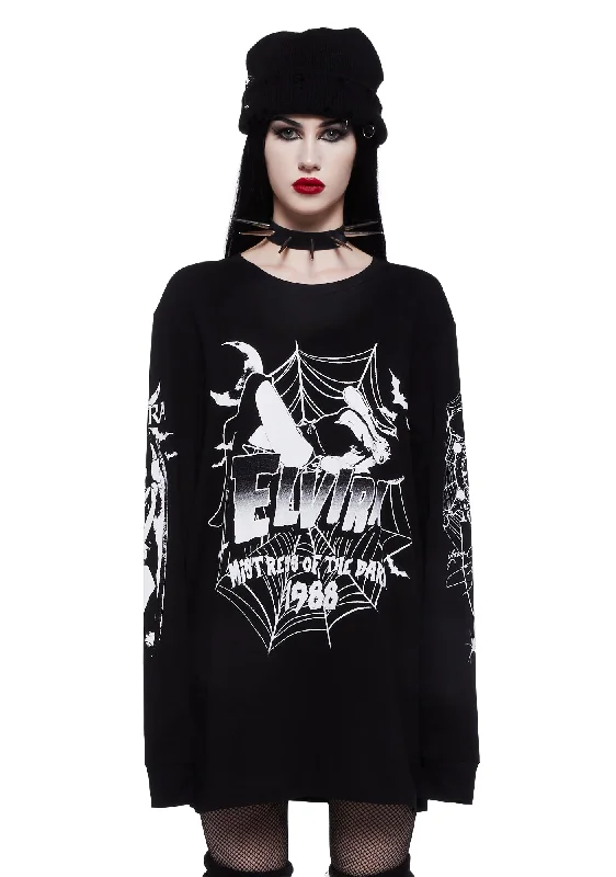 Webbed Witch Oversized Top Premium Fashion