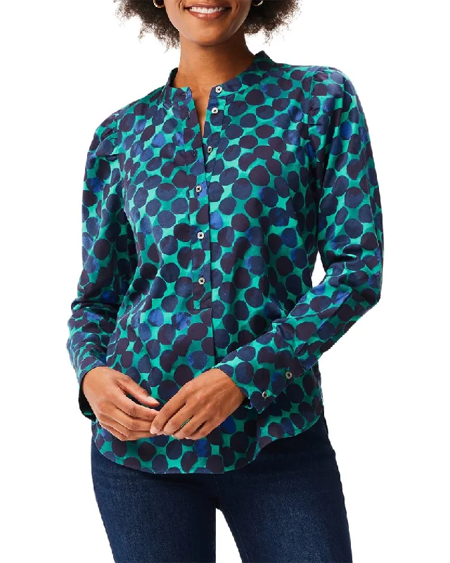 NIC+ZOE Petite Ocean Dot Top Effortless Comfort