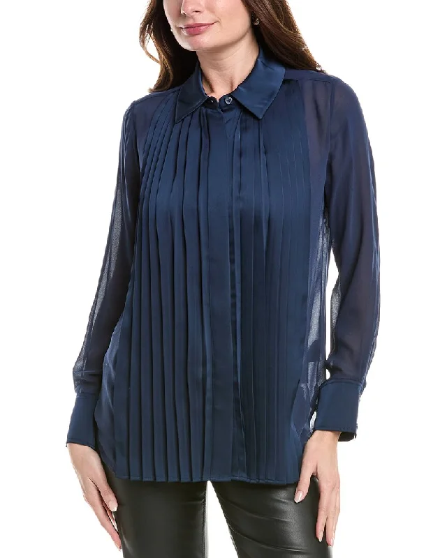 SIMKHAI Vinka Pleated Shirt Elegant Styles