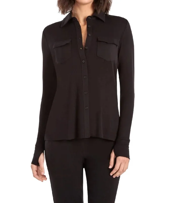 Mccullogh Shirt In Black Feminine Charm