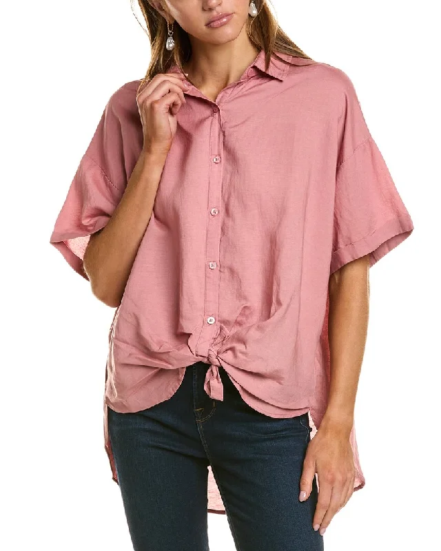 Splendid Dawson Linen-Blend Button-Down Shirt Colorful Clothing