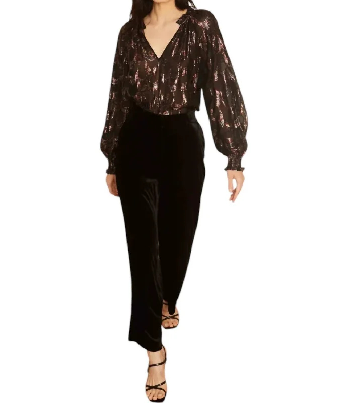 Monica Top In Black/copper Subtle Sophistication