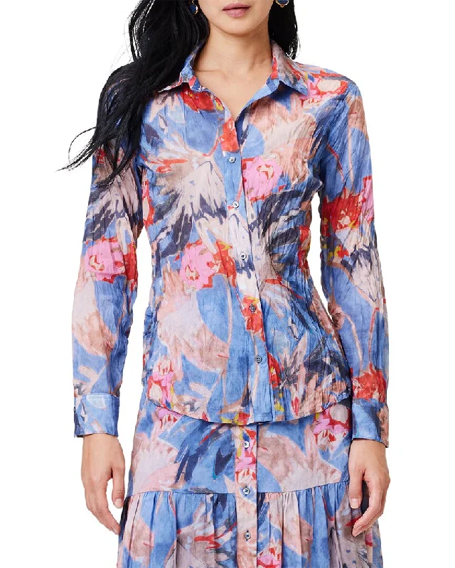 NIC+ZOE Petite Dreamscape Crinkle Shirt Exquisite Craftsmanship