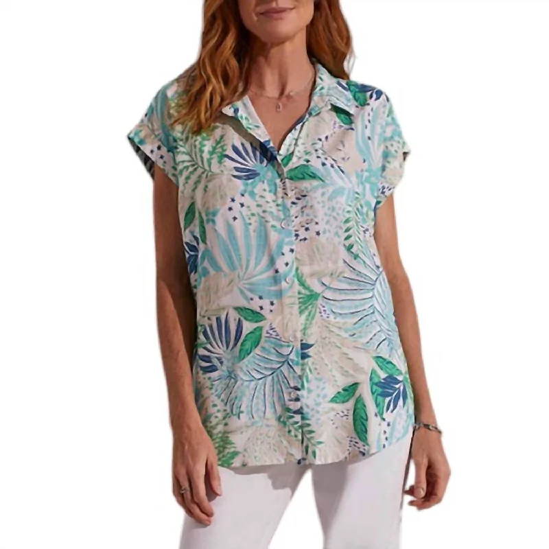 Women's Campshirt In Capri Romantic Detailing