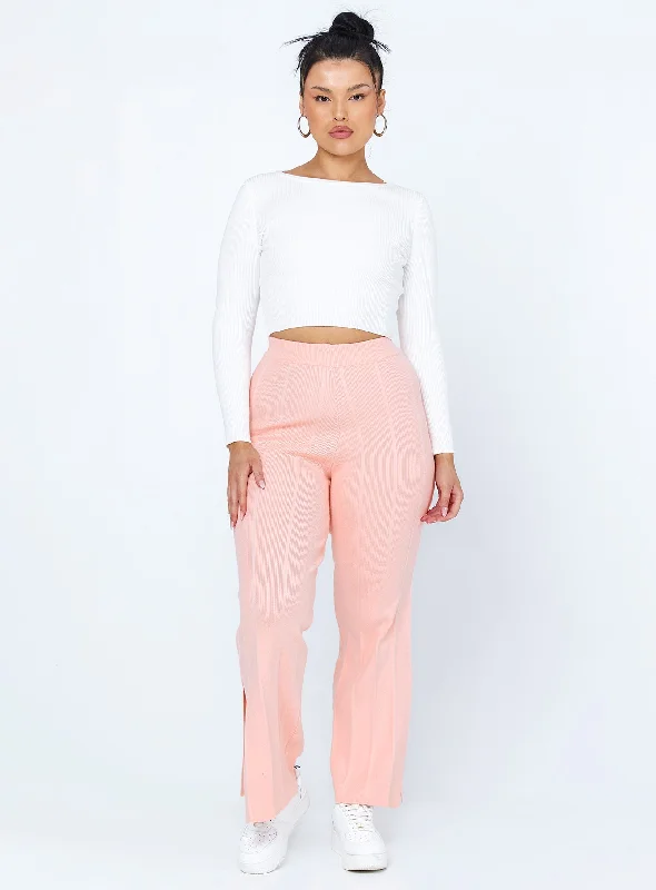 Philipa Knit Pants Pink Vintage Style Clothing Sale