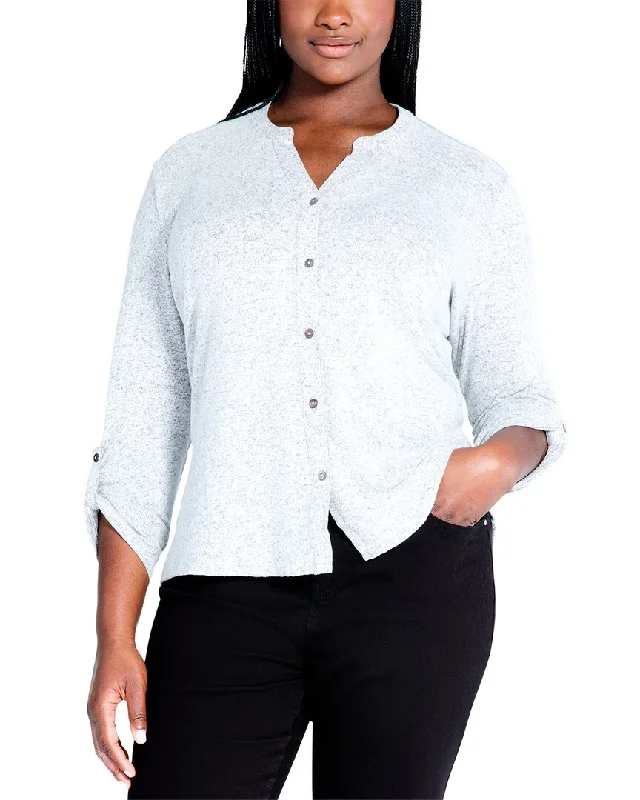 NIC+ZOE Sweet Dreams Convertible Sleeve Shirt Elegant Attire