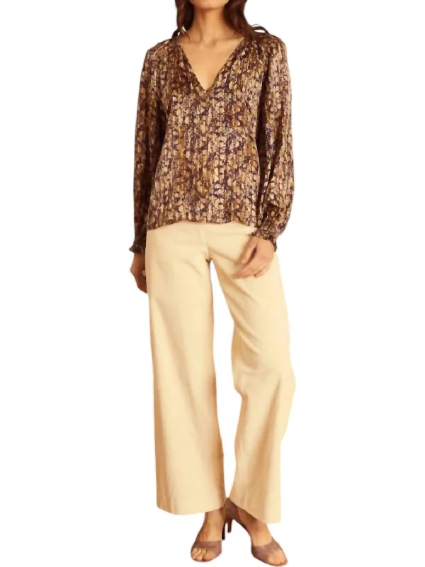 Miki Top In Cheetah Splatter Effortless Comfort