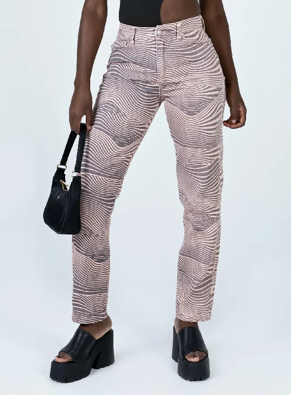 Aryana Straight Leg Jeans Multi Chic Style, Always In Vogue