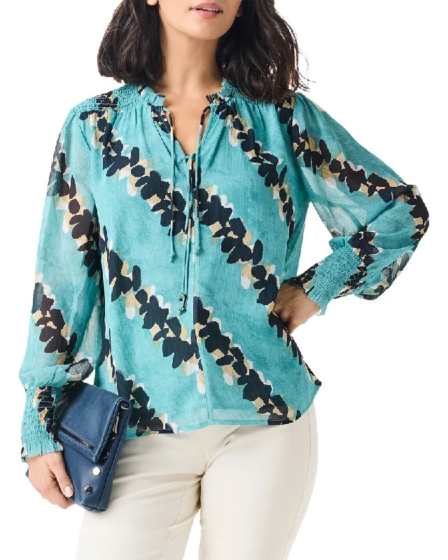 NIC+ZOE Petite Rolling Reef Top Relaxed Style