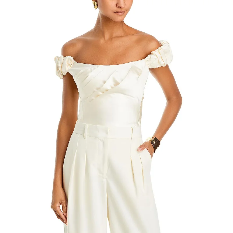 Womens Ruffled Bandaged Off The Shoulder Seize Bargains