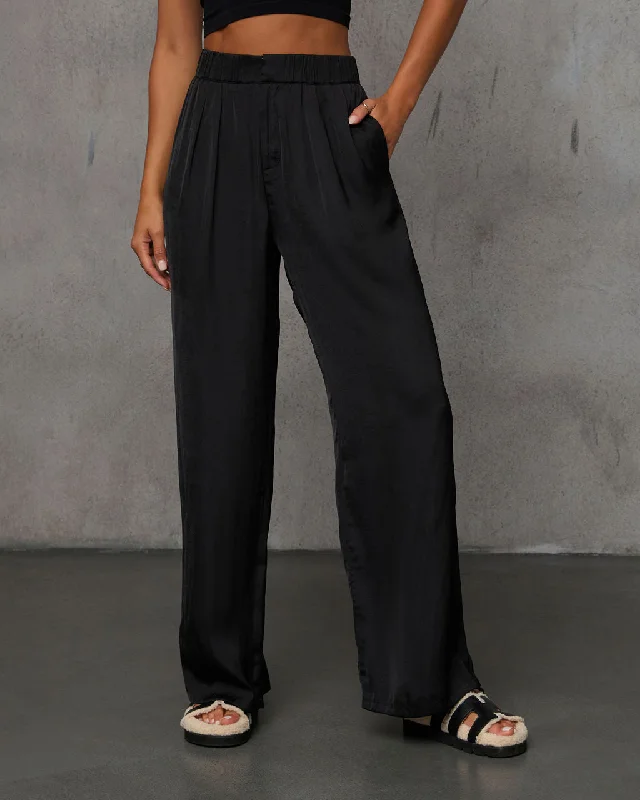 Annaline Wide Leg Satin Trouser Eco Friendly Fashion Sale