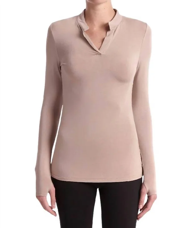 Splendor Top In Beige Modern Romance