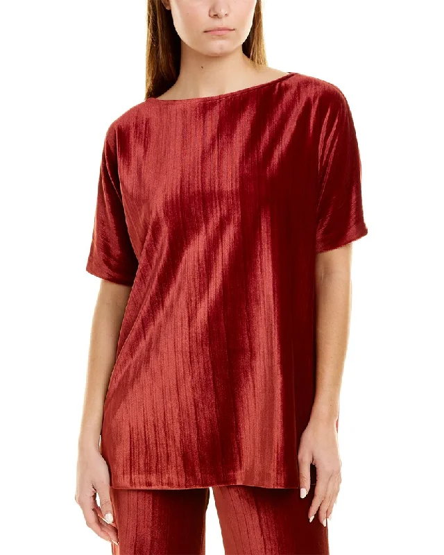 St. John Crushed Velvet Top Luxe Layering