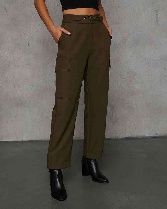 Miriam High Waisted Belted Trouser Effortless Comfort