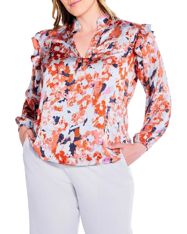 NIC+ZOE Plus Pressed Petals Top Graceful Cut