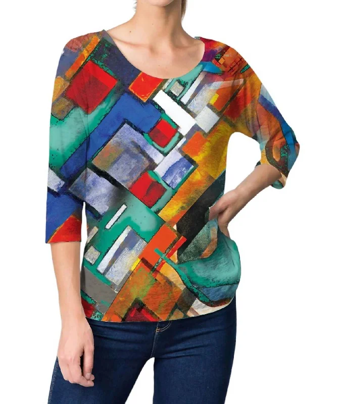 Fiona Classic Top In Multi Block Discounts On Casual Weekend Styles