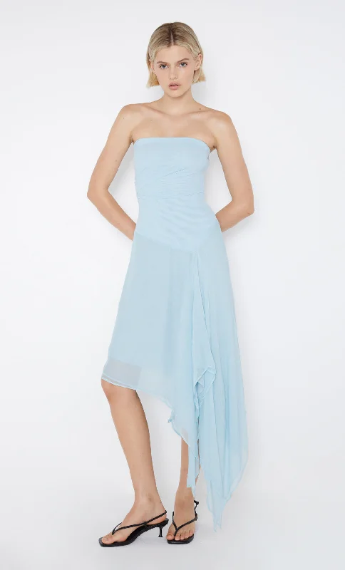 ELZETTE STRAPLESS MIDI DRESS - DOLPHIN BLUE Shop Sale Items