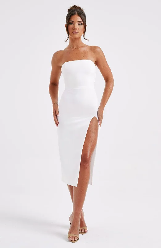 Emmaline Midi Dress - Ivory Limited Time Deal