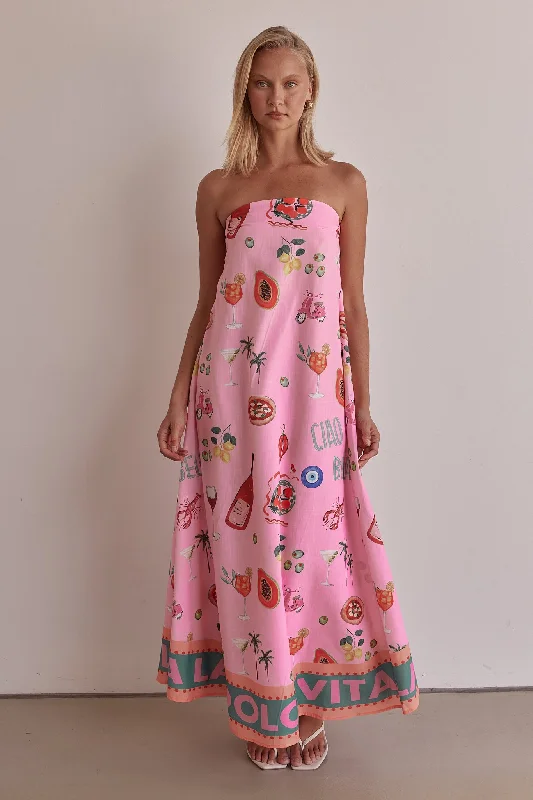 Sergio Maxi Dress (Pink) Now On Sale For Chic Urban Styles