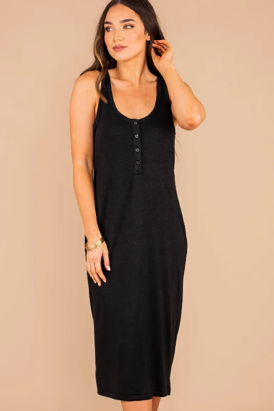 Z Supply: Black Meridian Midi Dress Durable Fashion Picks