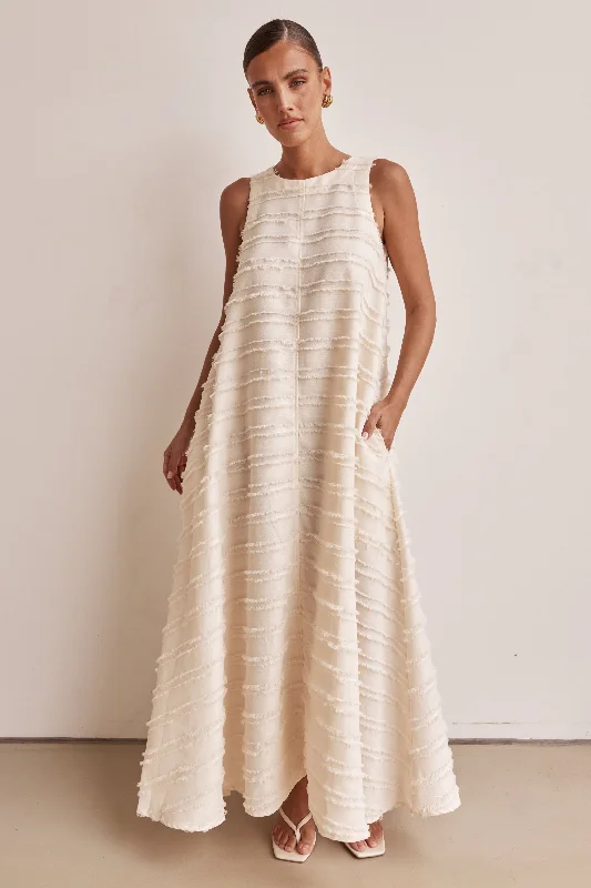 Vesper Maxi Dress (Cream) Special Offers