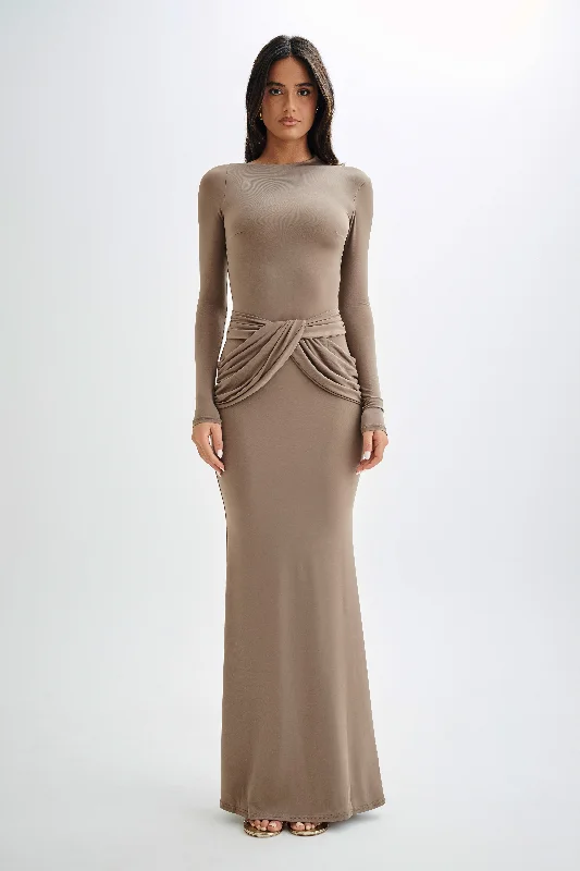 Halcyon Long Sleeve Slinky Maxi Dress - Coco Additional Time-Limited Offers