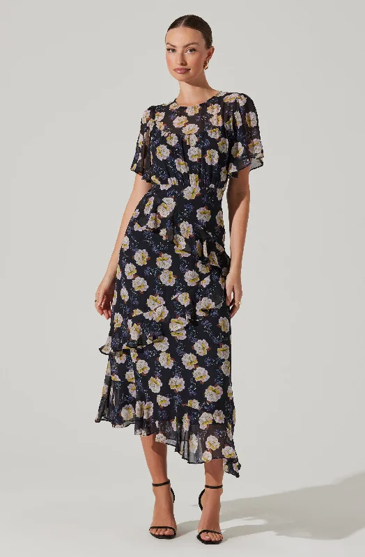 Floramae Floral Midi Dress Special Offers, Don't Miss