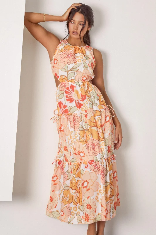 Alfie Dress / Floral Polished Finish