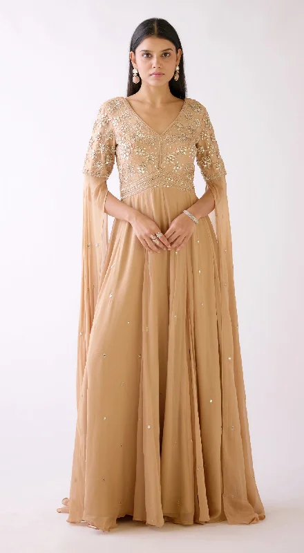 Beige Embroidered Jumpsuit Best Seller