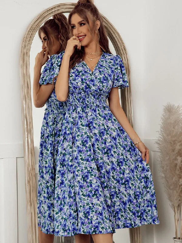 Amelia Floral Midi Dress Timeless Elegance Redefined