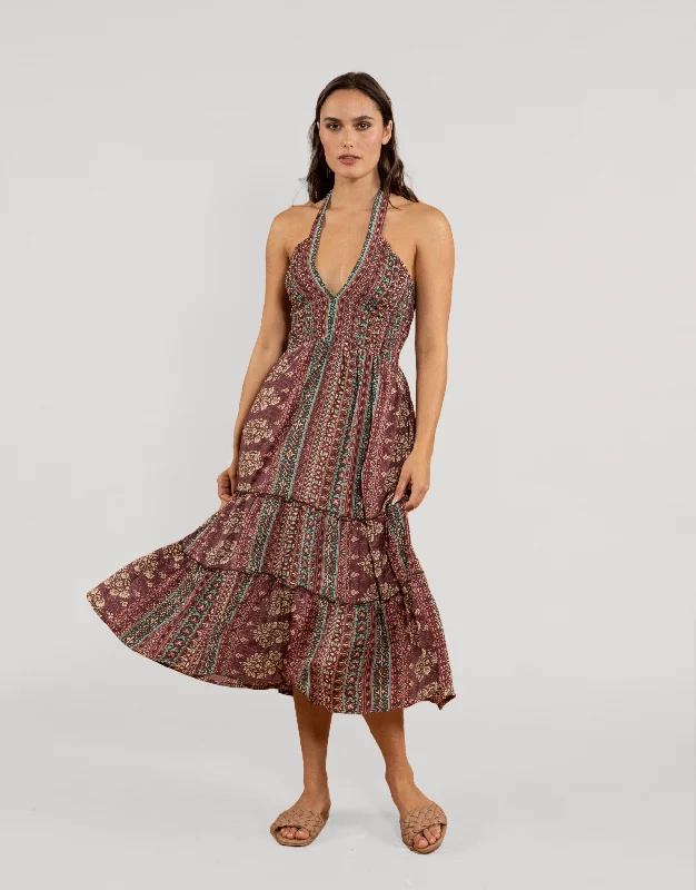 Nuha Halter Midi Dress Mega Sale