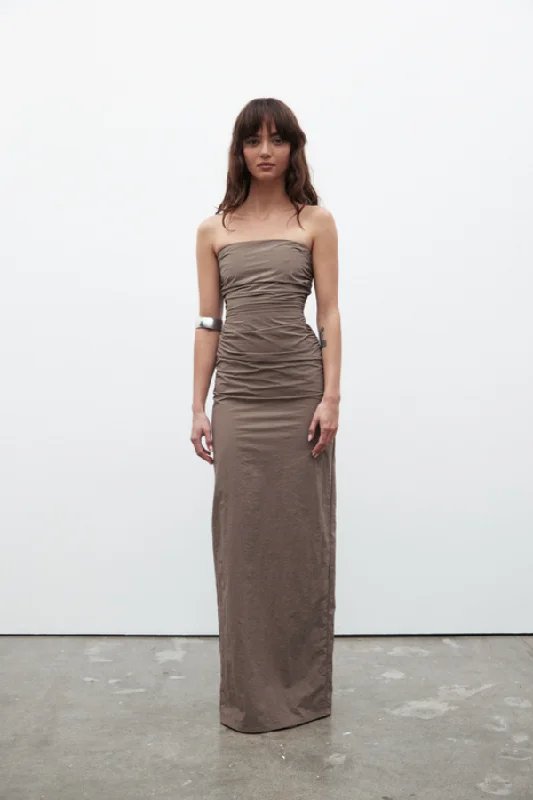 Alina Dress Taupe Limited Time Offer