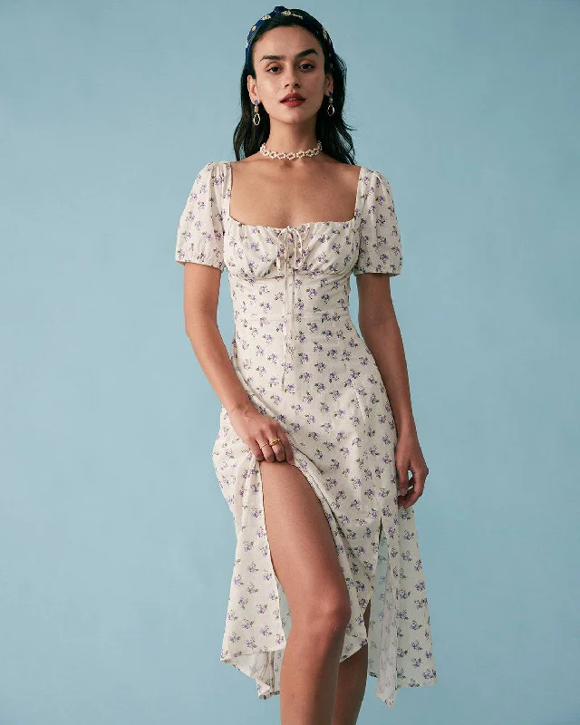 The Short Sleeve Floral Ruched Midi Dress Style Upgrade