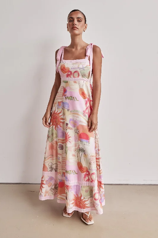 Gina Maxi Dress (Pink) Stylish Savings