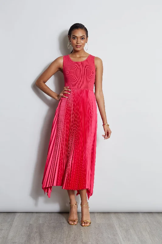 Pleated Midi Dress Quality Wear