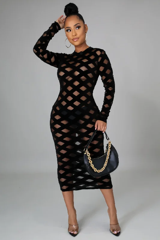 Showing Out Midi Dress Premium Fashion