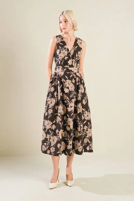 VENTURA VISION WOVEN MIDI DRESS Bid Farewell To The Old Season