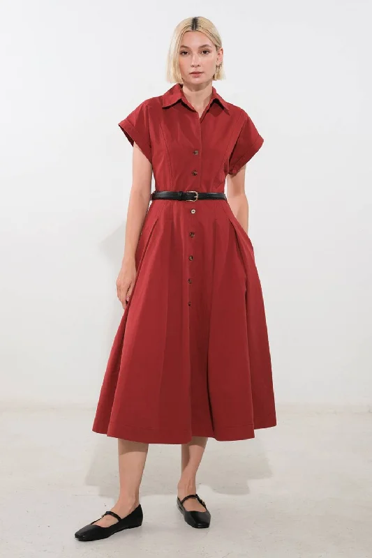 PERFECT BALANCE WOVEN MIDI DRESS Limited Time Offer