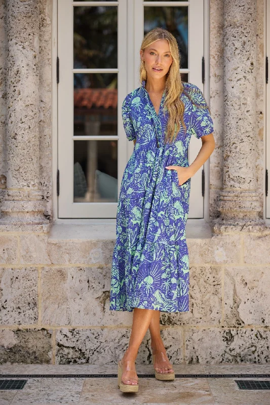 Kimbell Dress in Whimsical Island Eve Trendy Women's Wear Collection