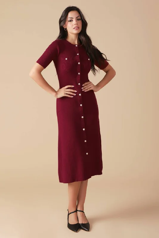 URBAN ELEGANCE SWEATER MIDI DRESS First Order Discount