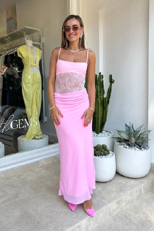 Gabriel Maxi Dress Pink Sorbet Signature Style Essentials