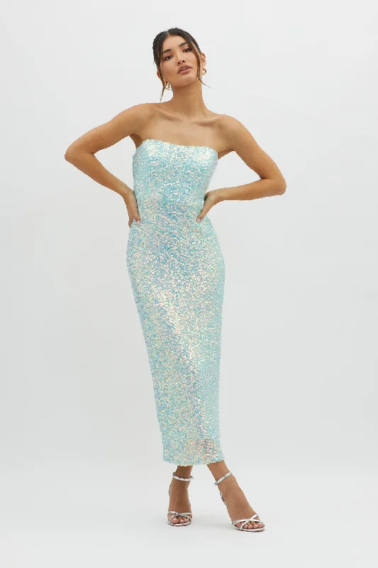 C'est Moi Sequin Laced Back Blue Forward Trendsetter