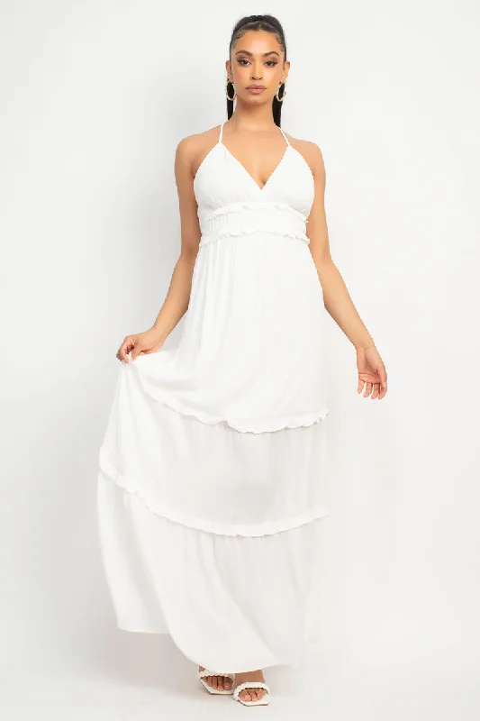 Radiant Romance Dress in White Lightweight Fabric