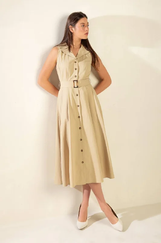 IDEAL APPROACH WOVEN MIDI DRESS Limited Time Deal