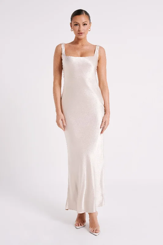 Ensley Satin Maxi Dress - Champagne Exclusive Deals Online