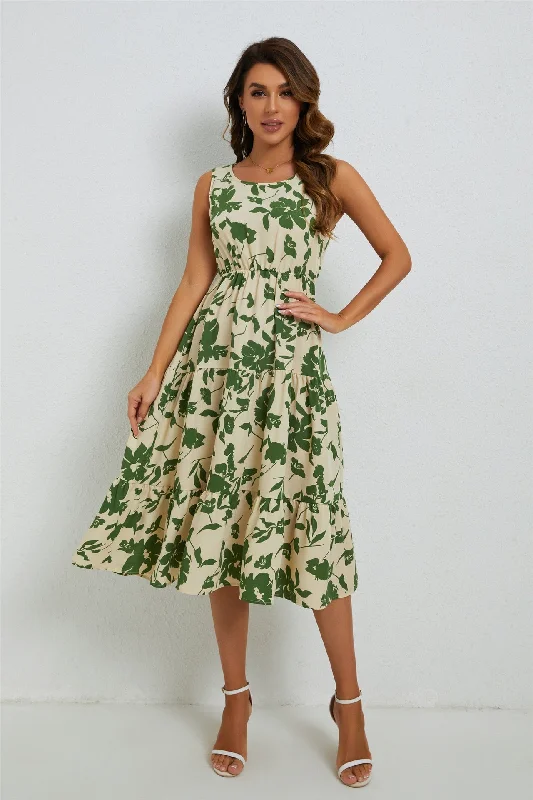 Cindy Floral Midi Dress Redefining Women's Fashion