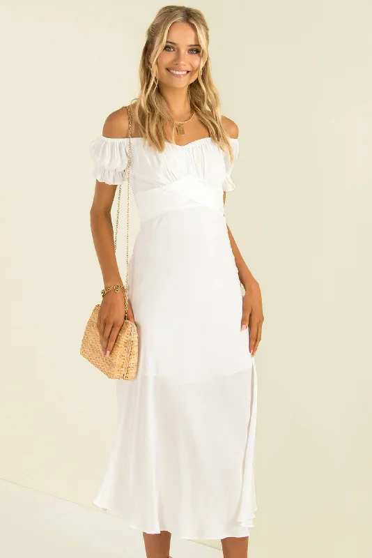 Kristen Dress / White Refined Simplicity