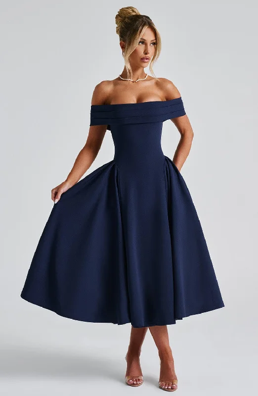 Miranda Midi Dress - Navy Anniversary Sale