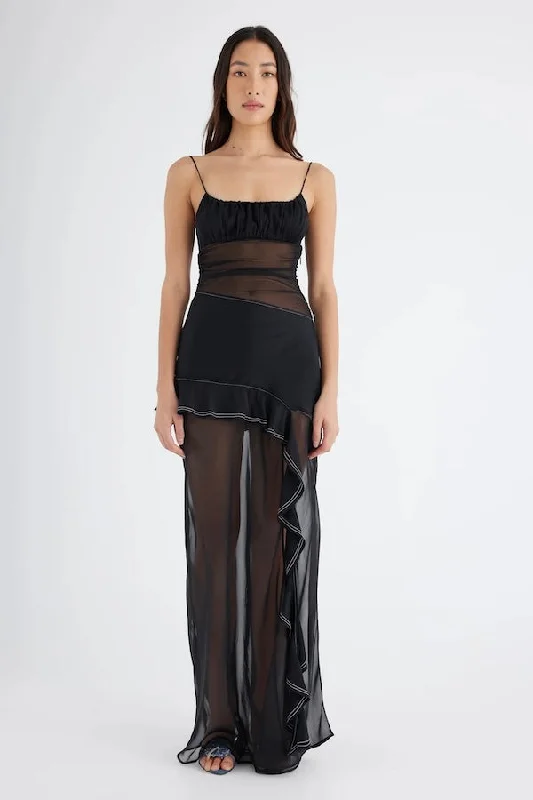 Delilah Maxi Dress Black Step Ahead, Lead The Trend